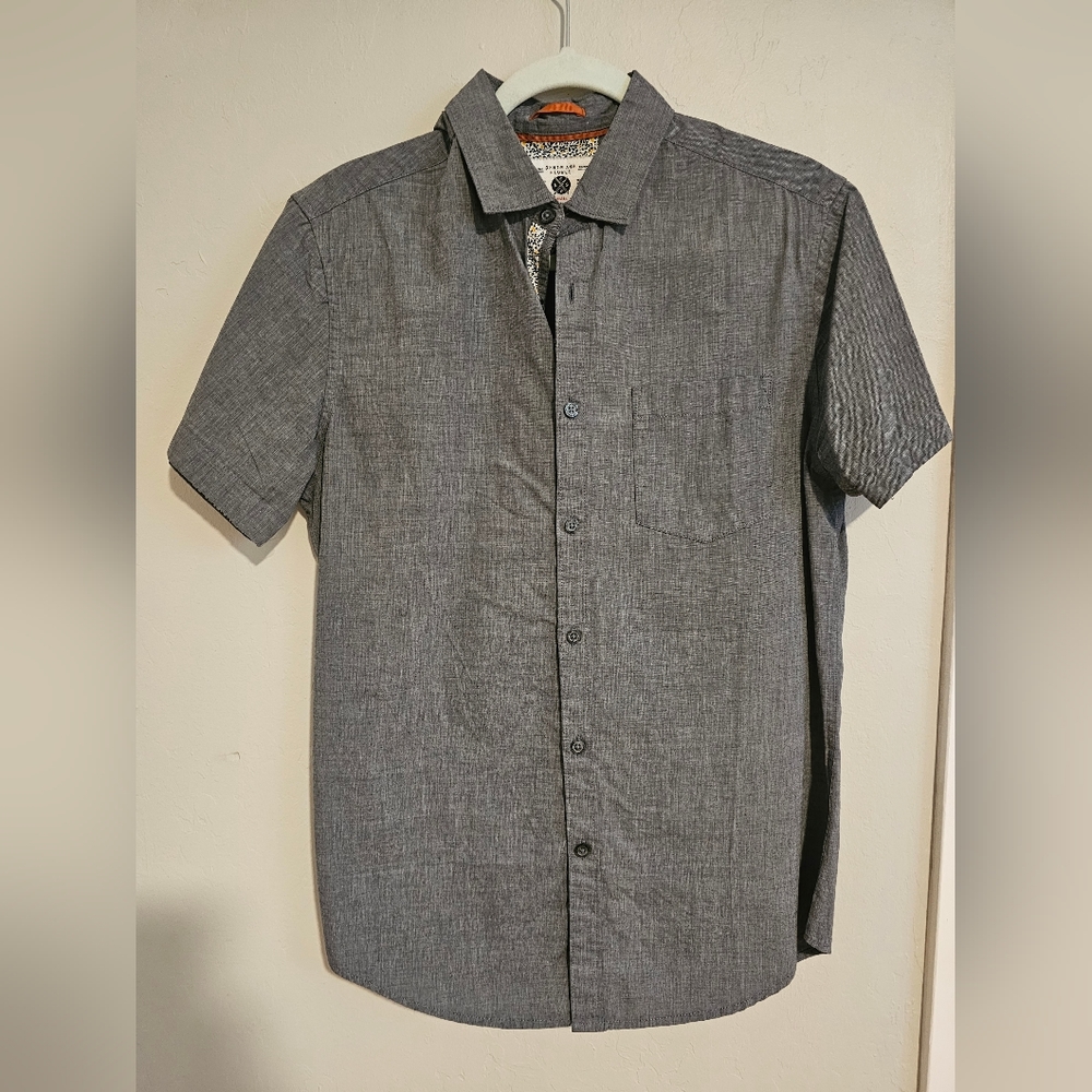 Demim and Flower short sleeve shirt (small)